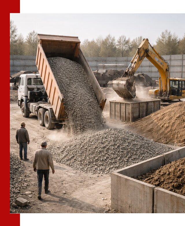 Доставка нерудных материалов с погрузкой и разгрузкой в Красноуфимске