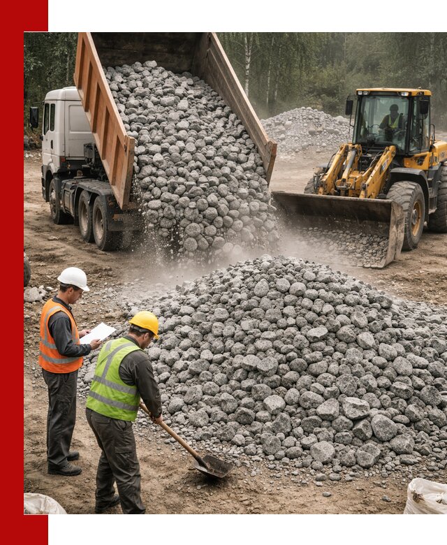 Гранитный щебень фракция 70-150 доставка в Красноуфимске