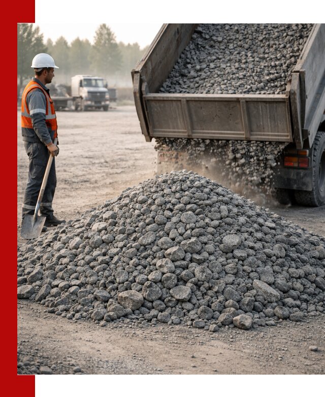 Гранитный щебень фракции 100–201 для строительства в Красноуфимске