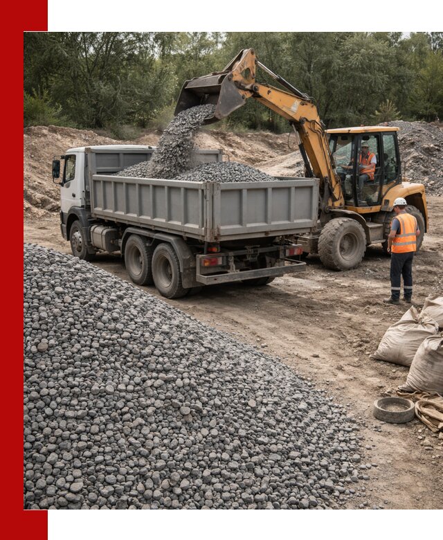 Доставка гравийного щебня в Красноуфимске оптом и в розницу