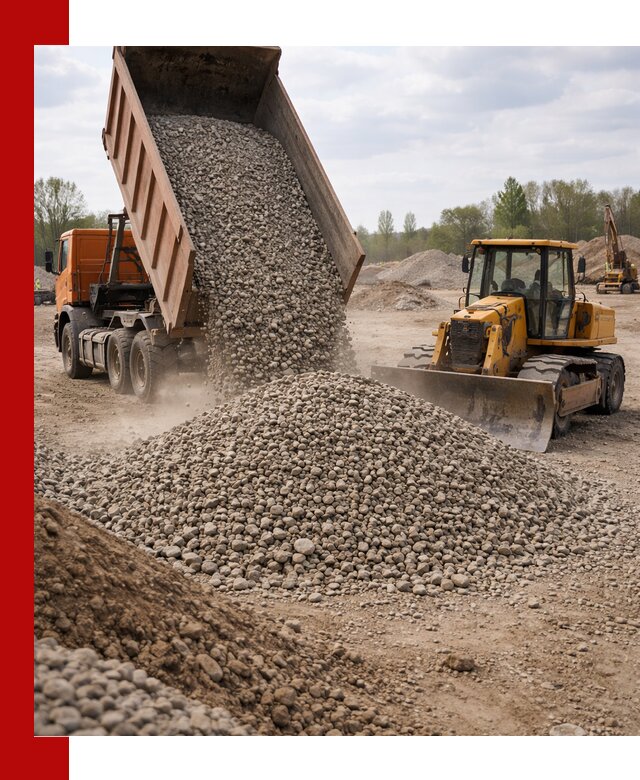 Доставка гравийного щебня фракции 40-70 в Красноуфимске
