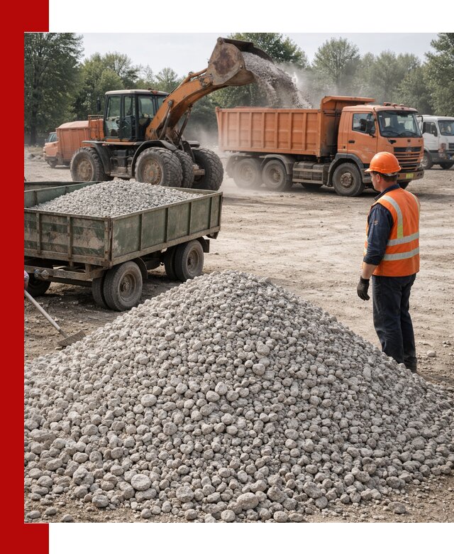 Доставка известнякового щебня фракция 20–40 в Красноуфимске