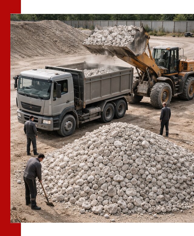 Известняковый щебень фракция 70–150 с доставкой в Красноуфимске