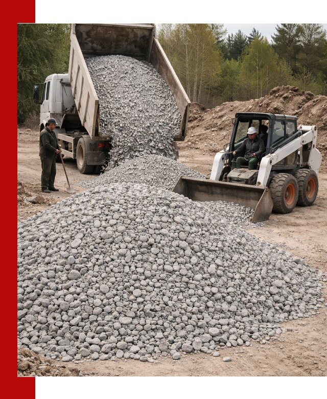Доставка доломитового щебня в Красноуфимске напрямую от карьера
