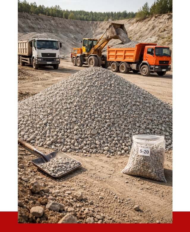 Доломитовый щебень фр. 5-20 в Красноуфимске от 4266 р. | ПРОНЕРУДКрф