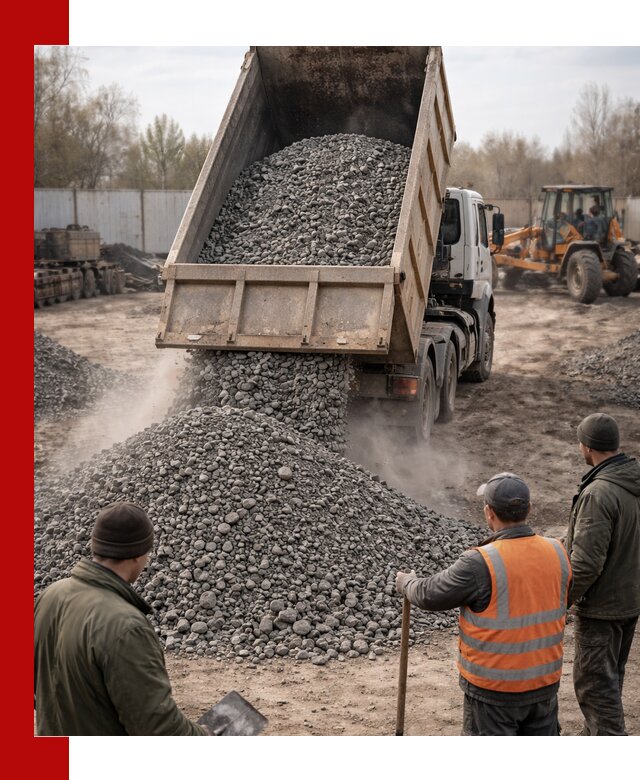 Доставка шлакового щебня в удобные сроки по выгодной цене в Красноуфимске