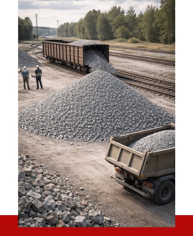 Железнодорожный щебень 20-60 в Красноуфимске от 1727 р. | ПРОНЕРУДКрф