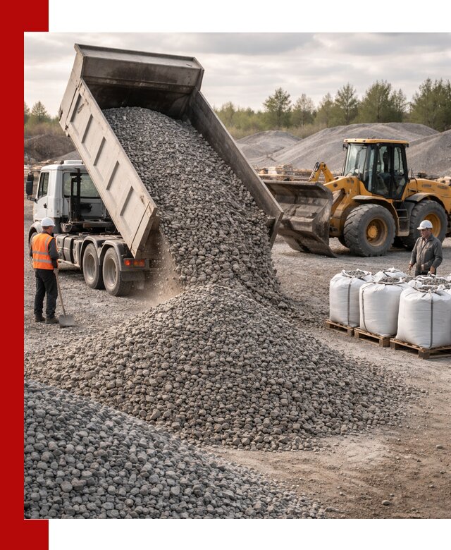 Бетонный щебень фракция 5–20 с доставкой в Красноуфимске