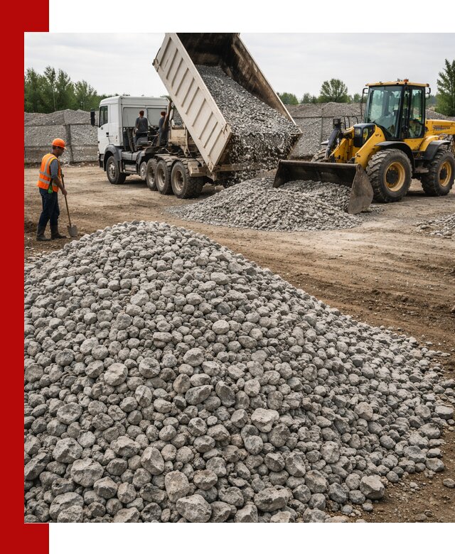 Доставка бетонного щебня фракции 40-70 в Красноуфимске