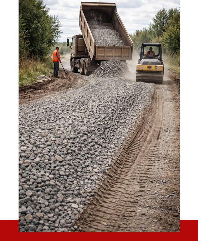 Щебень для отсыпки дороги в Красноуфимске от 2742 р. ПРОНЕРУДКрф
