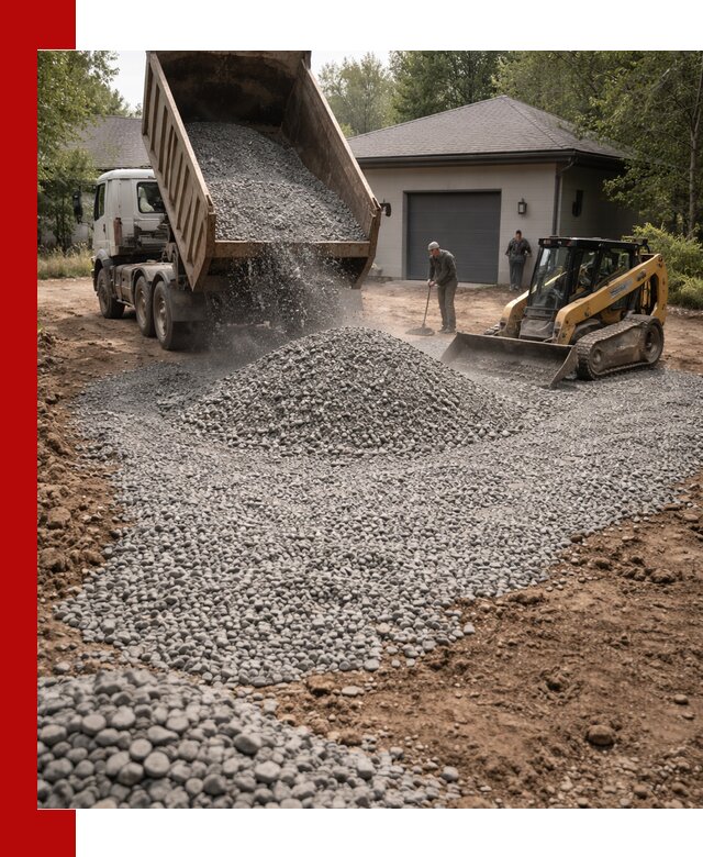 Щебень для парковки в Красноуфимске: доставка и укладка качественного материала