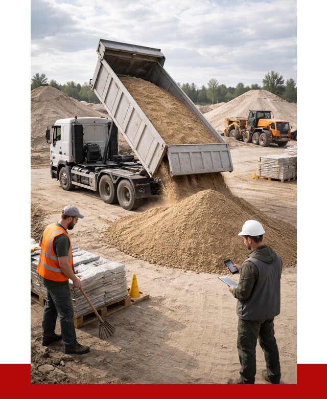 Карьерный песок с доставкой в Красноуфимске от 3657 р. ПРОНЕРУДКрф
