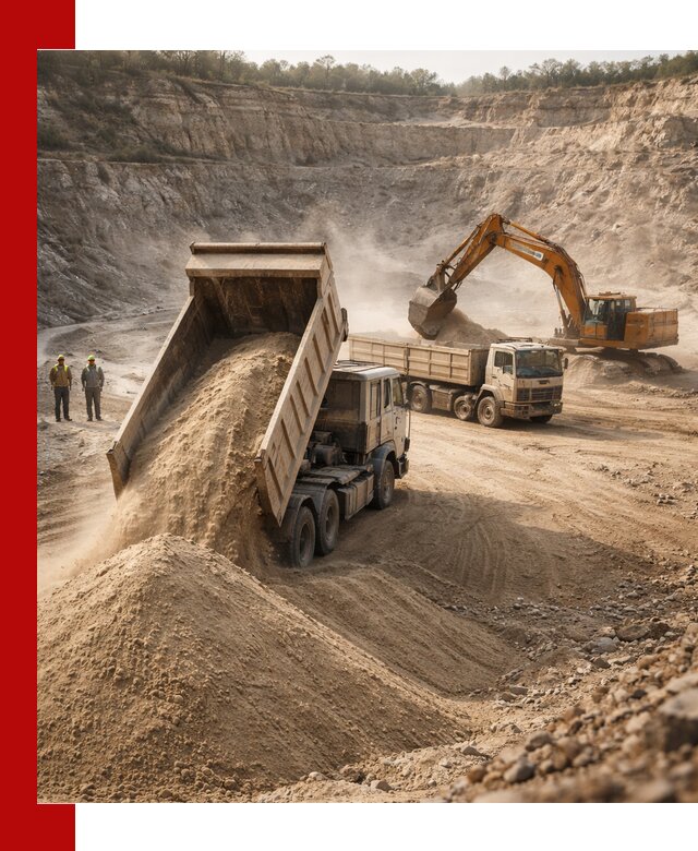 Карьерный песок навалом с доставкой в Красноуфимске