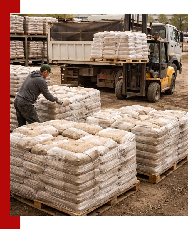 Карьерный песок в мешках с доставкой в Красноуфимске