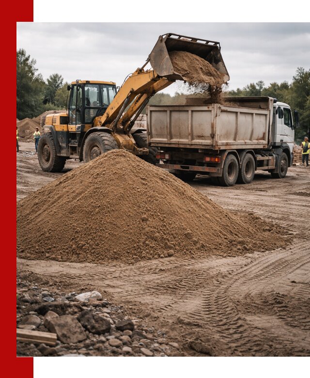 Доставка речного песка навалом в Красноуфимске быстро и выгодно
