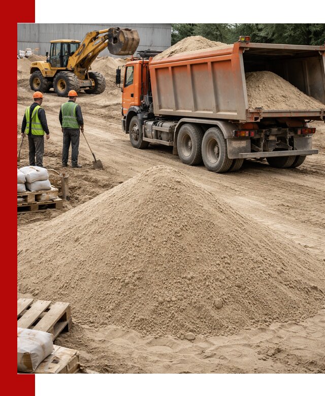 Доставка и продажа мытого речного песка в Красноуфимске