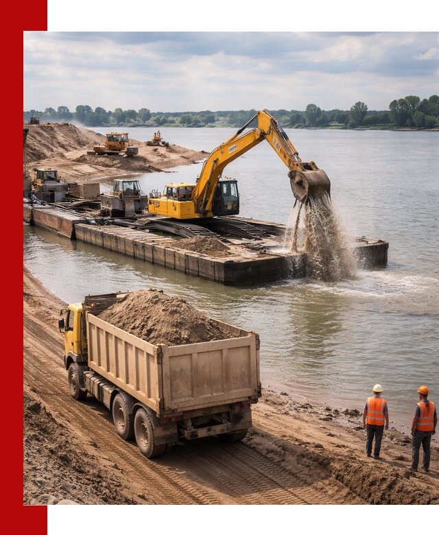 Намывной песок с доставкой в Красноуфимске оптом и в розницу