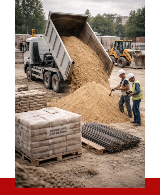 Песок для бетона в Красноуфимске от 2539 р. с доставкой, ПРОНЕРУДКрф