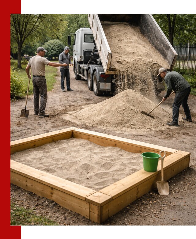 Песок для песочницы с доставкой в Красноуфимске недорого и чистый