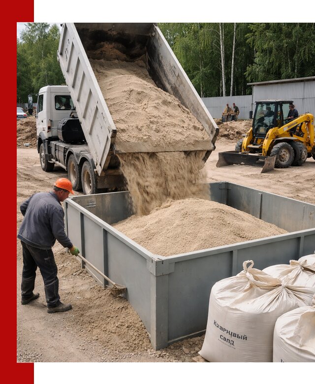 Кварцевый песок для фильтра в Красноуфимске — доставка и качество