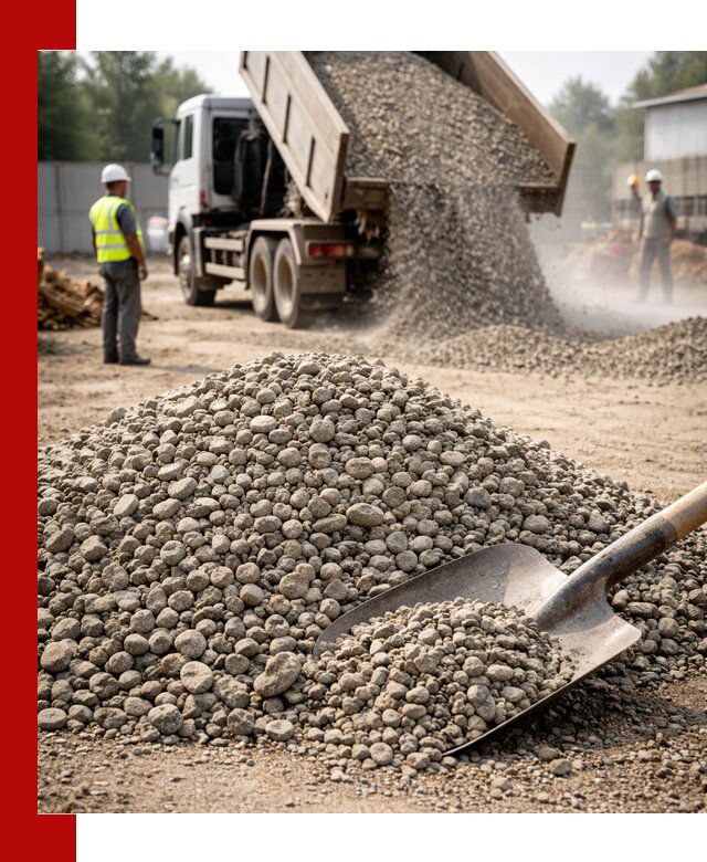 Доставка гравия фракции 20-40 в Красноуфимске с самосвалами