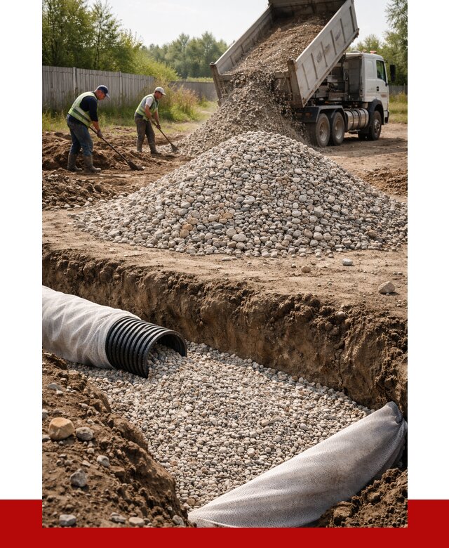 Гравий для дренажа в Красноуфимске от 2235 р., доставка ПРОНЕРУДКрф