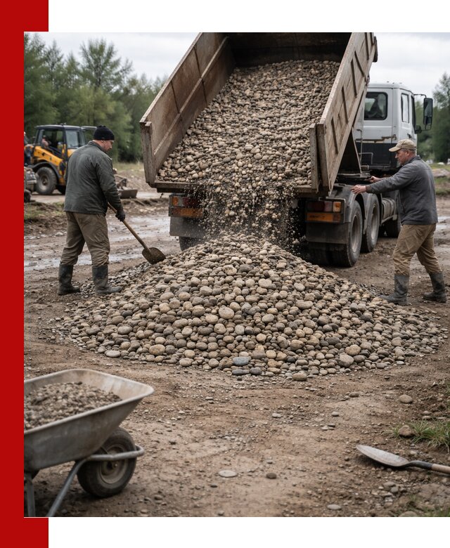 Доставка гальки речной оптом и в розницу в Красноуфимске