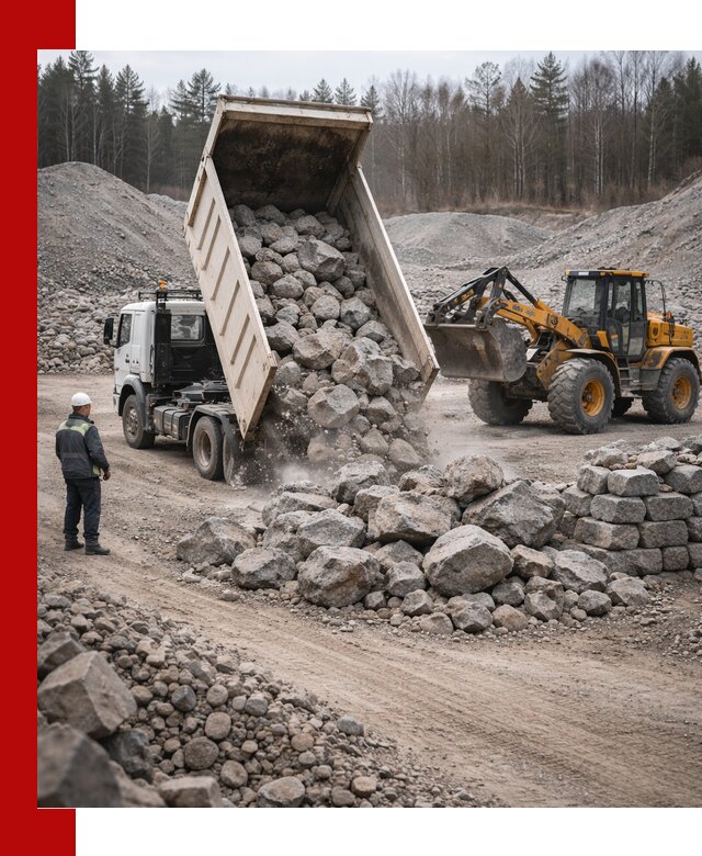 Доставка и продажа бутового гранитного камня в Красноуфимске