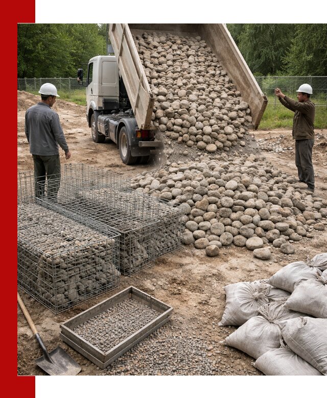 Камень для габионов фракция 70–151 в Красноуфимске