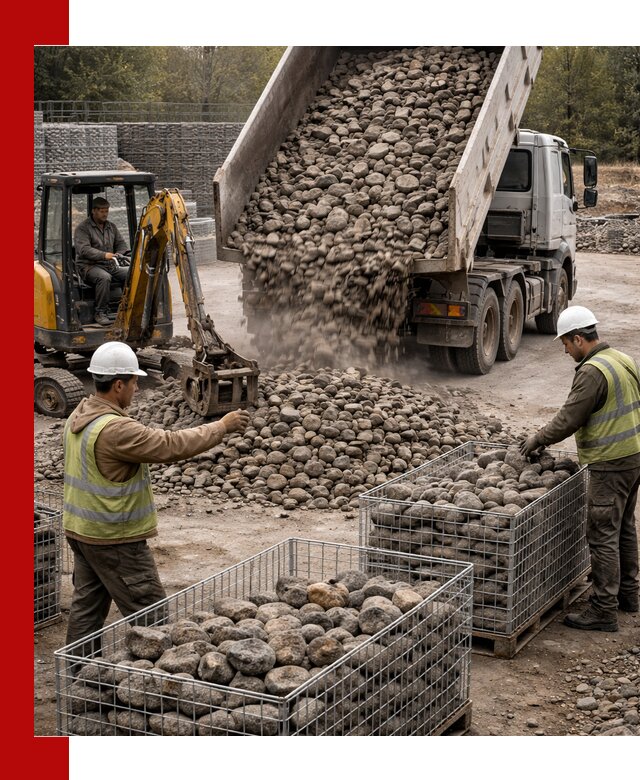 Камень для габионов фракция 100–201 в Красноуфимске