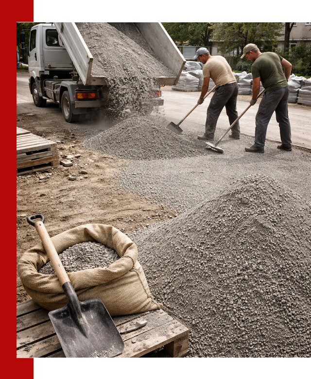 Отсев для тротуарной плитки в Красноуфимске — доставка и укладка