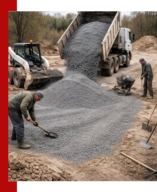 Отсев для подсыпки в Красноуфимске — доставка и подсыпка на участок