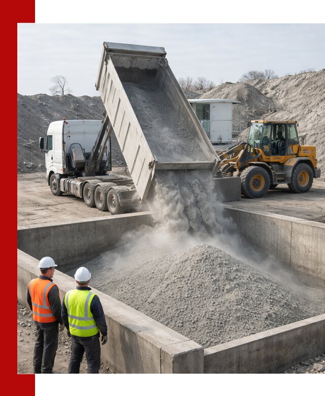 Доставка цемента навалом в Красноуфимске крупными партиями