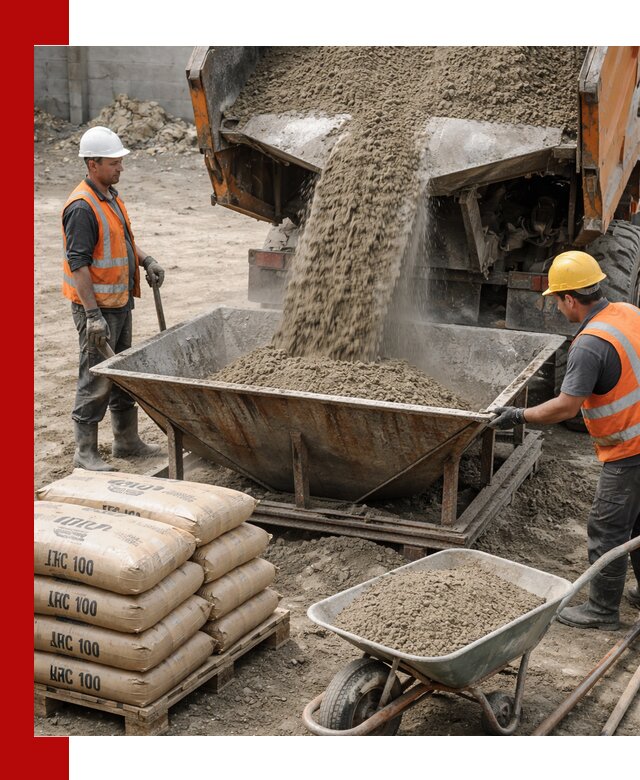 Доставка цементно-песчаной смеси М100 в Красноуфимске