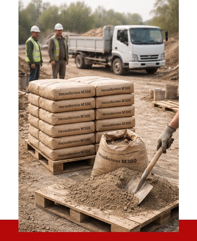 Пескобетон М300 в Красноуфимске с доставкой от 4723 р. за куб | ПРОНЕРУДКрф