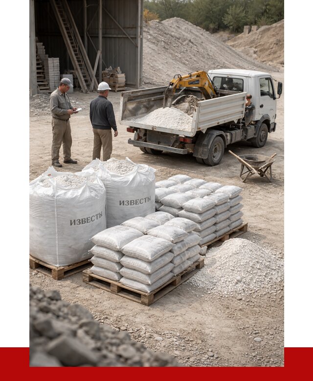 Известь строительная в Красноуфимске с доставкой от 4266 р. | ПРОНЕРУДКрф