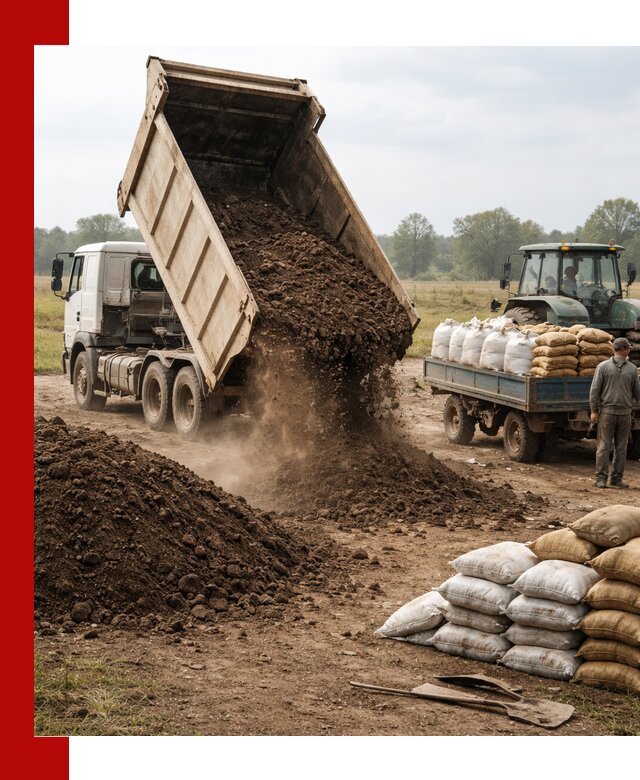 Доставка грунта и удобрений оптом в Красноуфимске для сельхоз и строительства