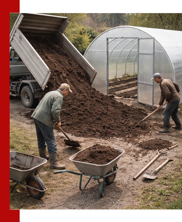 Грунт для теплицы с доставкой в Красноуфимске — плодородный субстрат под растения