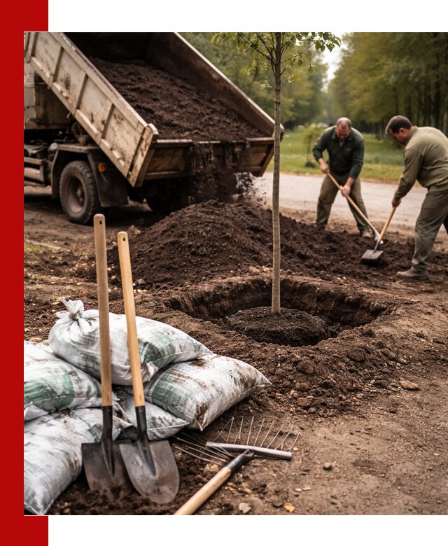 Грунт для посадки деревьев в Красноуфимске — доставка и подготовка почвы