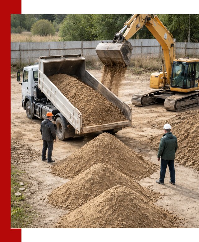 Доставка супеси вагонными и автопартиями в Красноуфимске