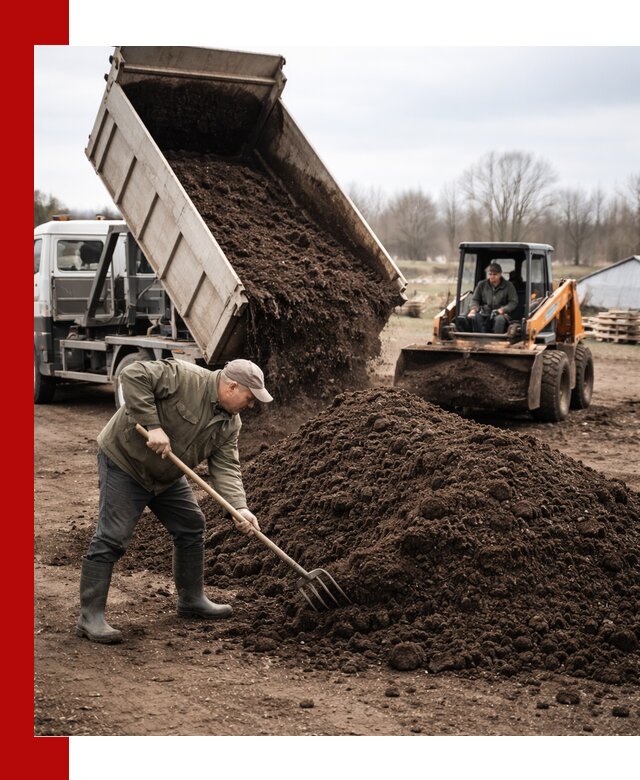 Доставка и продажа перегноя в Красноуфимске быстро и дешево