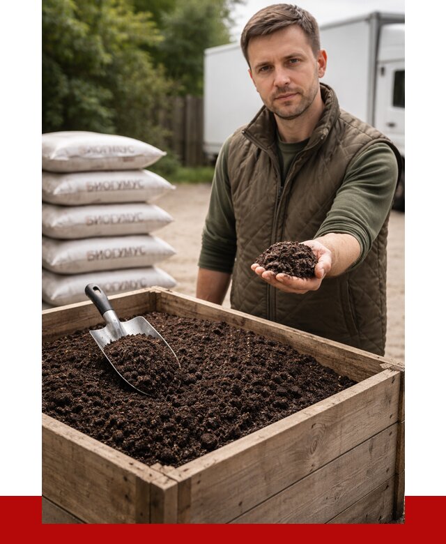 Купить биогумус в Красноуфимске с доставкой от 8633 р. за куб | ПРОНЕРУДКрф