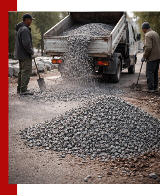 Гранитная крошка для посыпки дорог и тротуаров в Красноуфимске