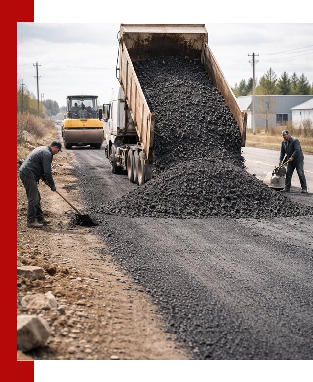 Асфальтовая крошка для дорог в Красноуфимске — поставка и доставка