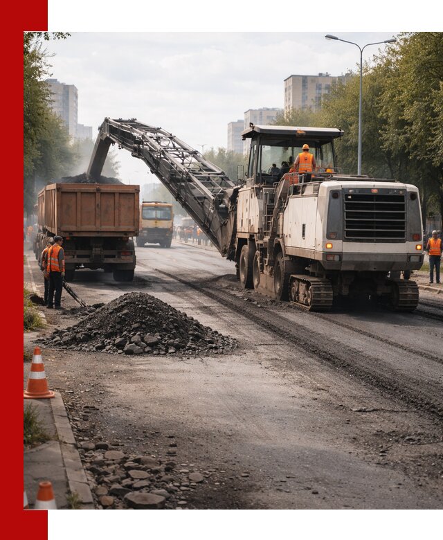 Фрезерованный асфальт в Красноуфимске — удаление и вывоз старого покрытия