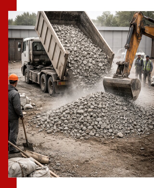 Доставка дробленого бетона в Красноуфимске оптом и в розницу