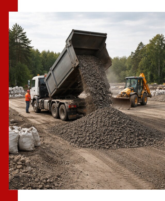 Доставка дробленого асфальта в Красноуфимске для дорожных работ