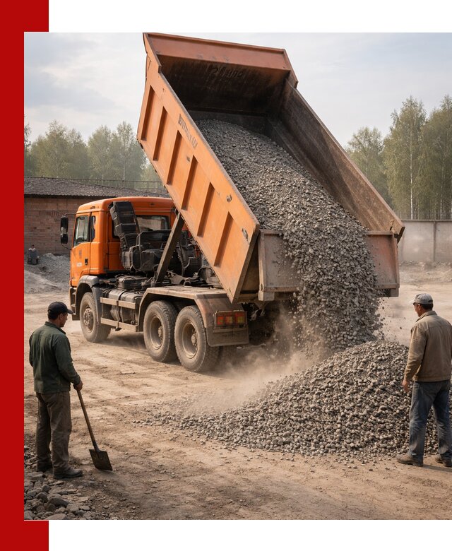 Доставка самосвалом 20 м3 в Красноуфимске быстро и надежно