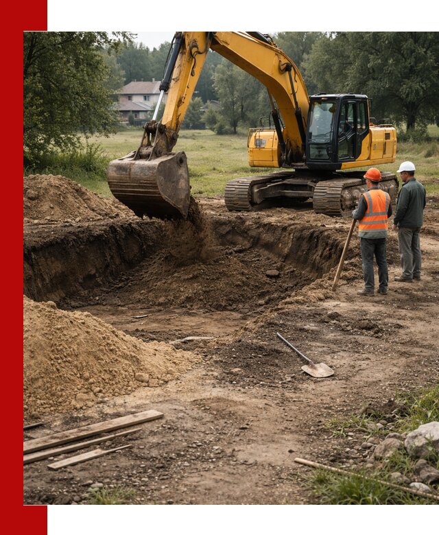 Рытье котлована под фундамент в Красноуфимске (быстро и недорого)