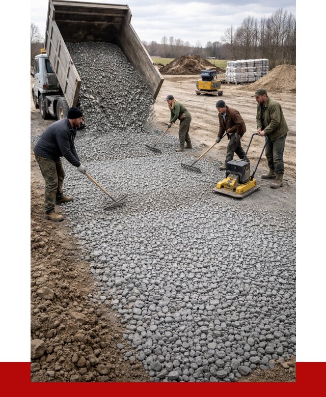 Устройство щебеночной подушки в Красноуфимске от 4571 р. ПРОНЕРУДКрф